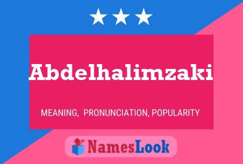 Abdelhalimzaki Namensposter