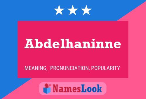 Abdelhaninne Namensposter