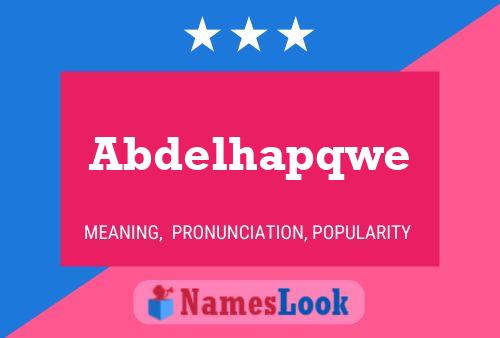 Abdelhapqwe Namensposter