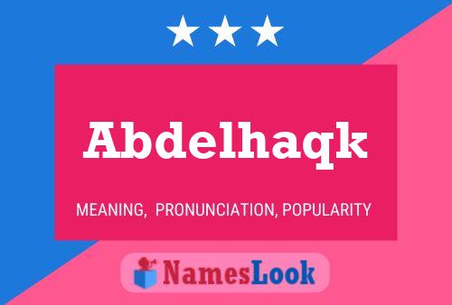 Abdelhaqk Namensposter