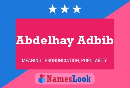 Abdelhay Adbib Namensposter