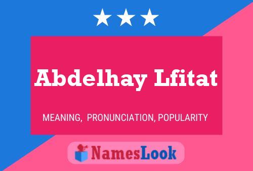 Abdelhay Lfitat Namensposter