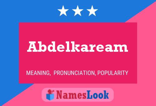 Abdelkaream Namensposter