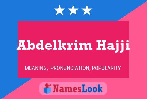 Abdelkrim Hajji Namensposter