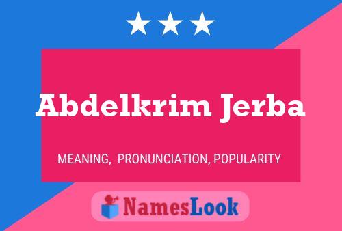 Abdelkrim Jerba Namensposter