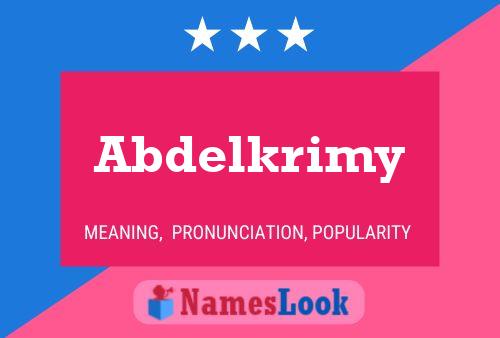 Abdelkrimy Namensposter