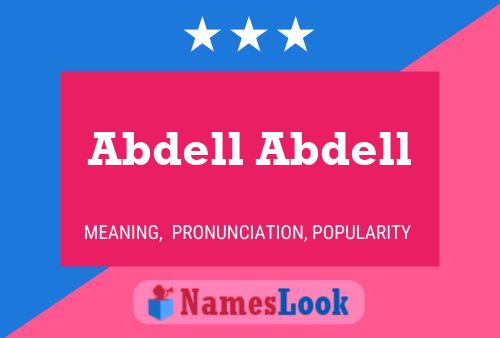 Abdell Abdell Namensposter