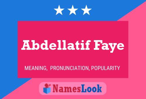 Abdellatif Faye Namensposter