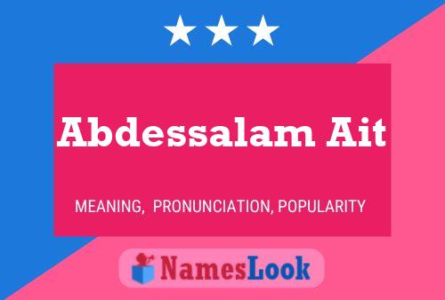 Abdessalam Ait Namensposter