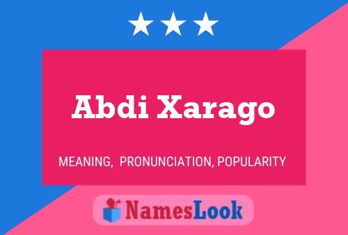 Abdi Xarago Namensposter