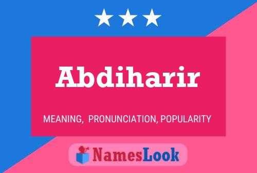 Abdiharir Namensposter