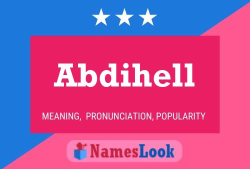 Abdihell Namensposter