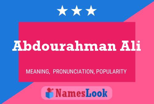 Abdourahman Ali Namensposter