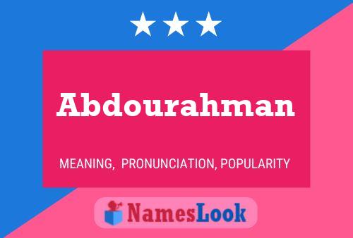 Abdourahman Namensposter