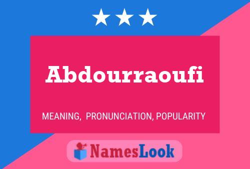 Abdourraoufi Namensposter