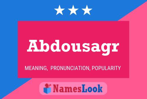 Abdousagr Namensposter