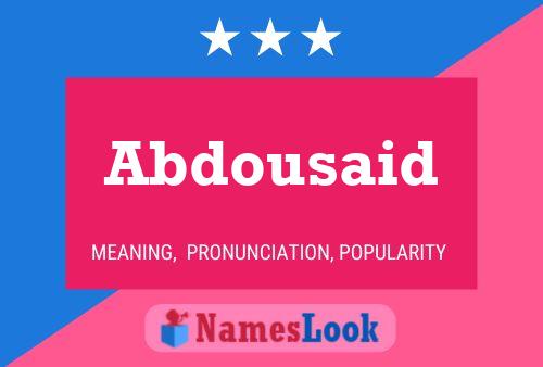 Abdousaid Namensposter