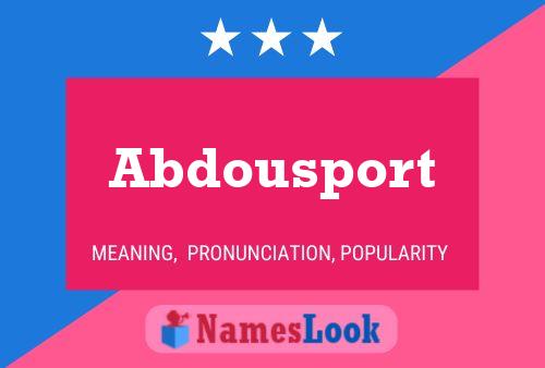 Abdousport Namensposter