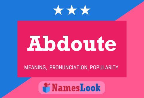 Abdoute Namensposter