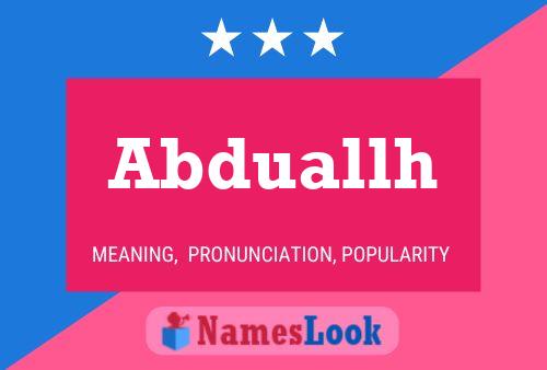 Abduallh Namensposter