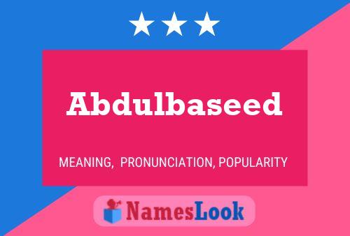 Abdulbaseed Namensposter