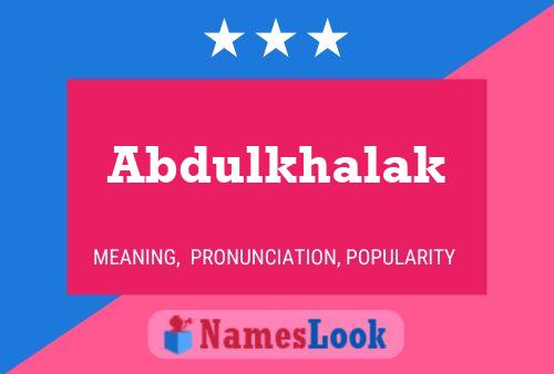 Abdulkhalak Namensposter