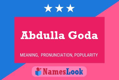 Abdulla Goda Namensposter