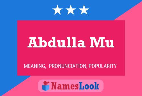 Abdulla Mu Namensposter