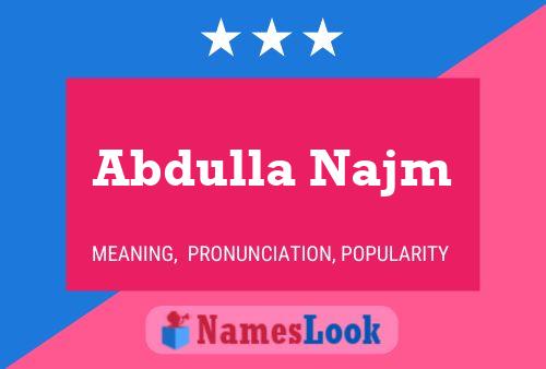 Abdulla Najm Namensposter