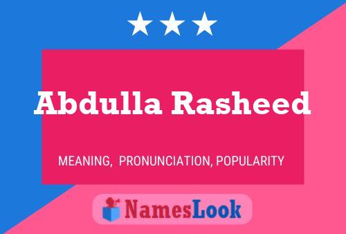 Abdulla Rasheed Namensposter