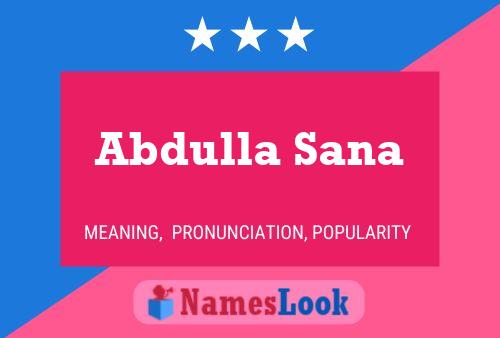 Abdulla Sana Namensposter