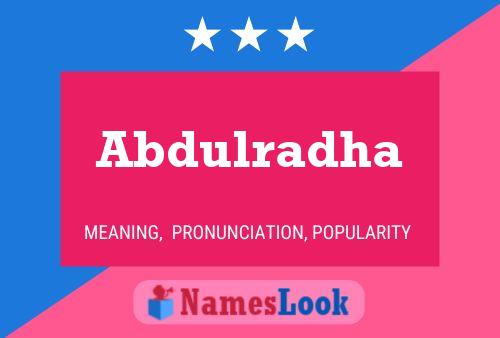 Abdulradha Namensposter