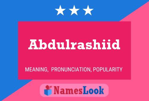 Abdulrashiid Namensposter