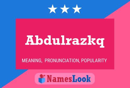 Abdulrazkq Namensposter