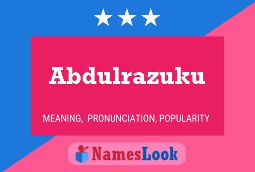 Abdulrazuku Namensposter