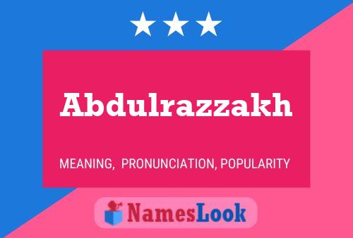 Abdulrazzakh Namensposter