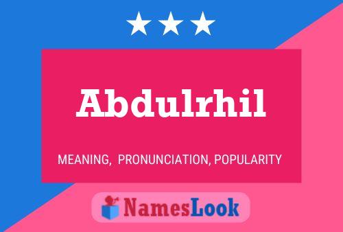 Abdulrhil Namensposter