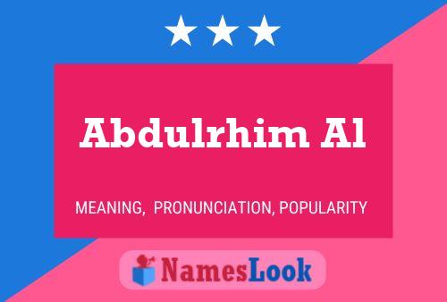 Abdulrhim Al Namensposter