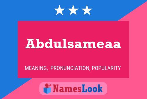 Abdulsameaa Namensposter