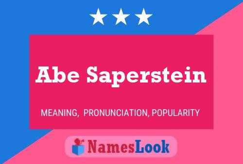 Abe Saperstein Namensposter