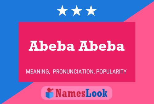 Abeba Abeba Namensposter