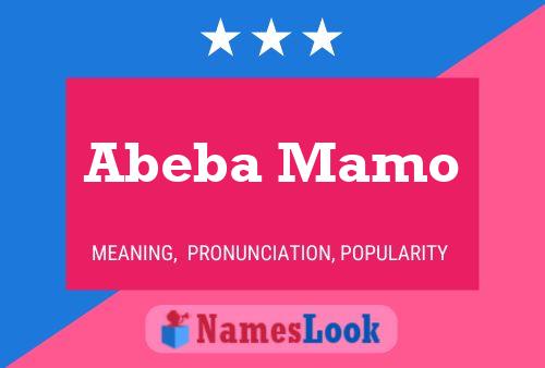 Abeba Mamo Namensposter