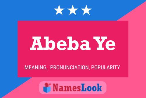 Abeba Ye Namensposter