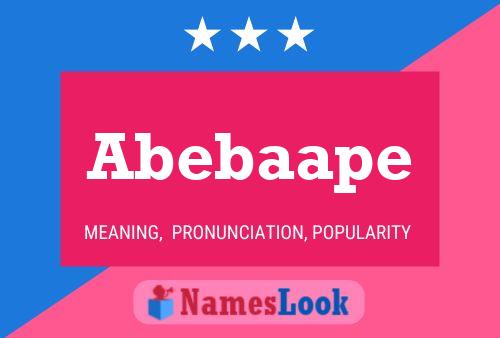 Abebaape Namensposter