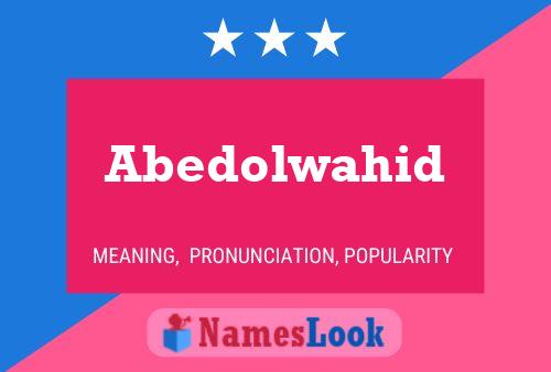 Abedolwahid Namensposter