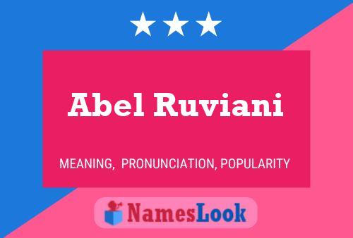 Abel Ruviani Namensposter