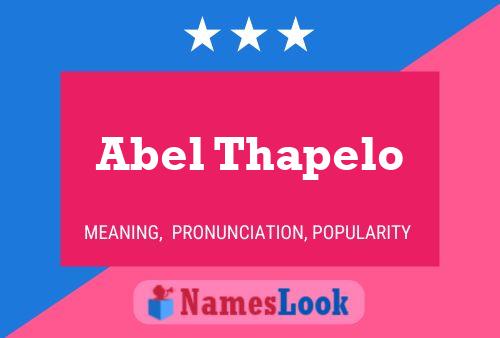 Abel Thapelo Namensposter