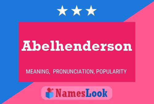 Abelhenderson Namensposter