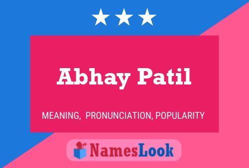 Abhay Patil Namensposter