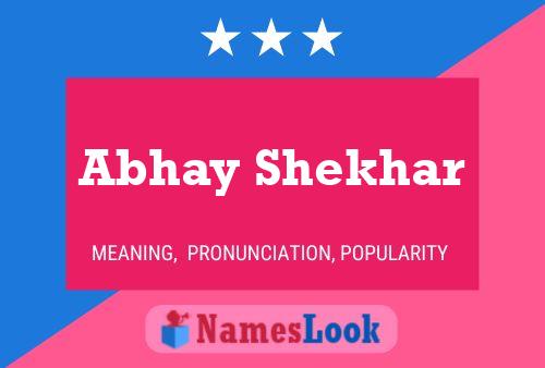 Abhay Shekhar Namensposter